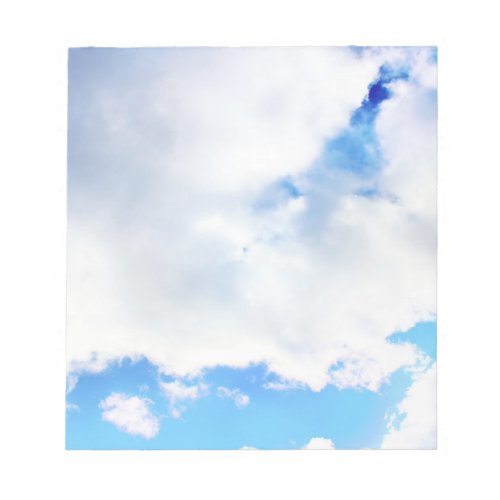 Puffy White Clouds and Blue Sky Notepad