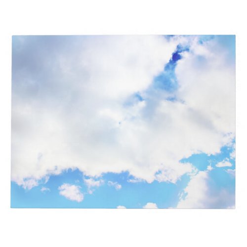 Puffy White Clouds and Blue Sky Notepad