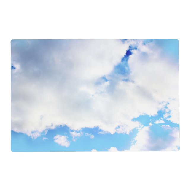Puffy White Clouds and Blue Sky Placemat (Front)