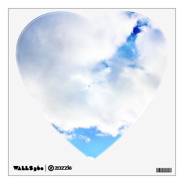 Puffy White Clouds and Blue Sky Wall Decal (Front)