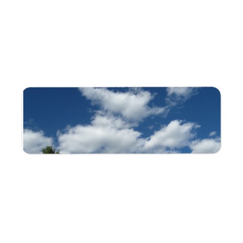 Puffy White Clouds Return address labels