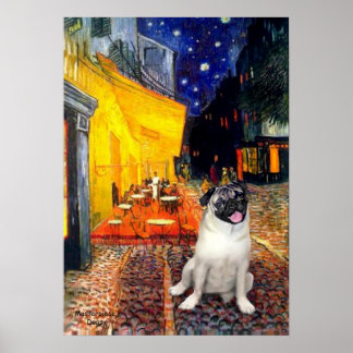 Pug 10 (fawn) - Terrace Cafe Poster