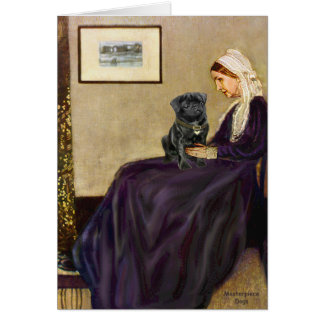 Pug 14 (black) - Whistler's Mother Cards