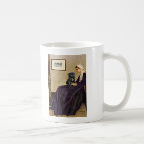 Pug 14 black _ Whistlers Mother Coffee Mug