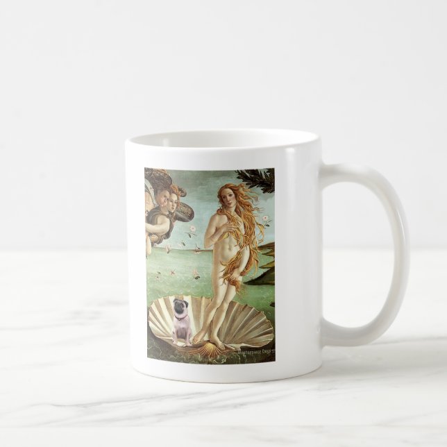 Pug 1 - Birth of Venus Coffee Mug (Right)