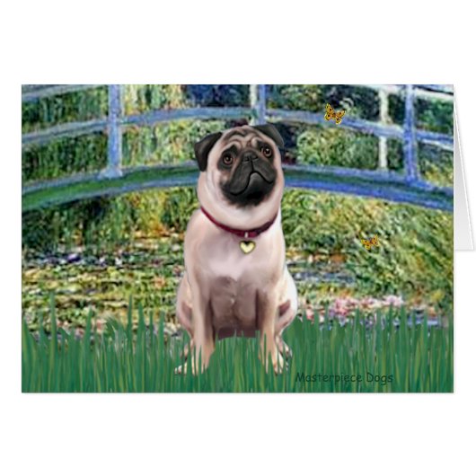 Pug 1 (fawn) - Bridge Cards (Front Horizontal)