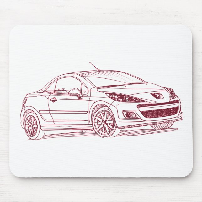 Pug 207 CC 2010 Mouse Pad (Front)