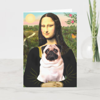Pug 3 (fawn) - Mona Lisa Card