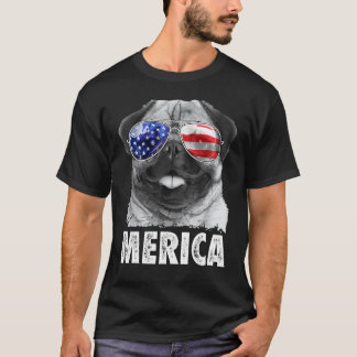 Pug 4th of July Shirts Merica Men Women USA Americ