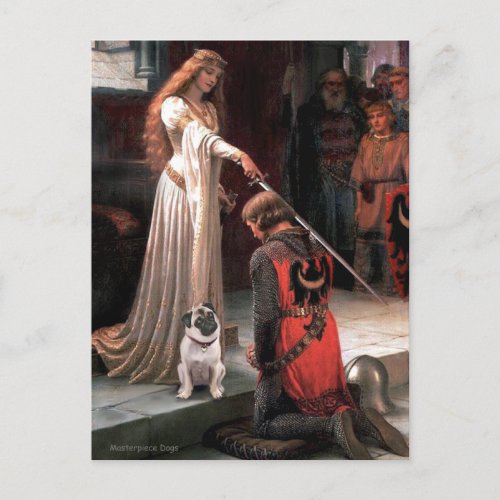 Pug 5 fawn _ The Accolade Postcard