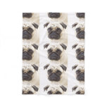 pug-7 fleece blanket