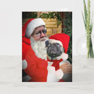 PUG A LOOK AT SANTA HOLIDAY CARD