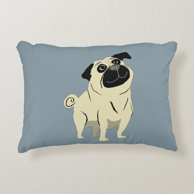 Pug Accent Pillow (Front)