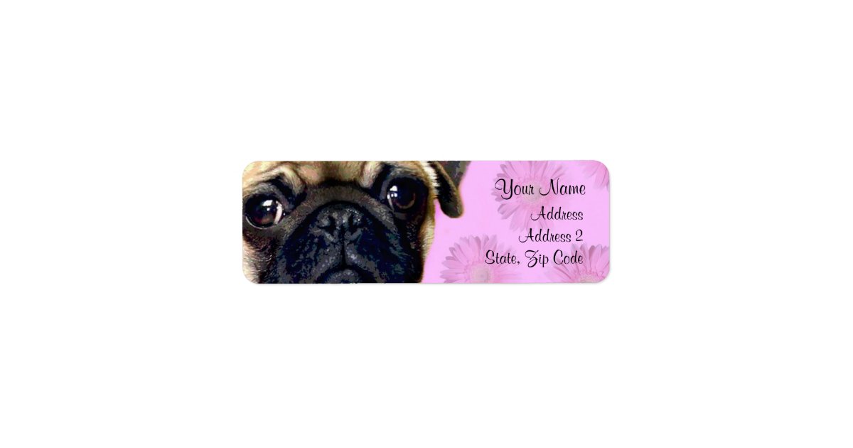 Pug Address Labels Zazzle Pug Address Labels Zazzle