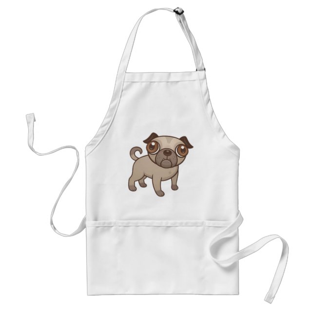 Pug Adult Apron (Front)