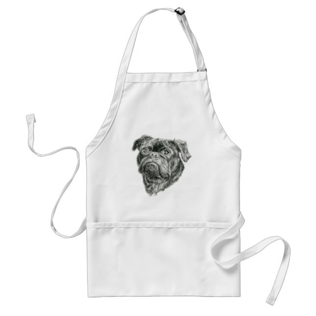 Pug Adult Apron (Front)