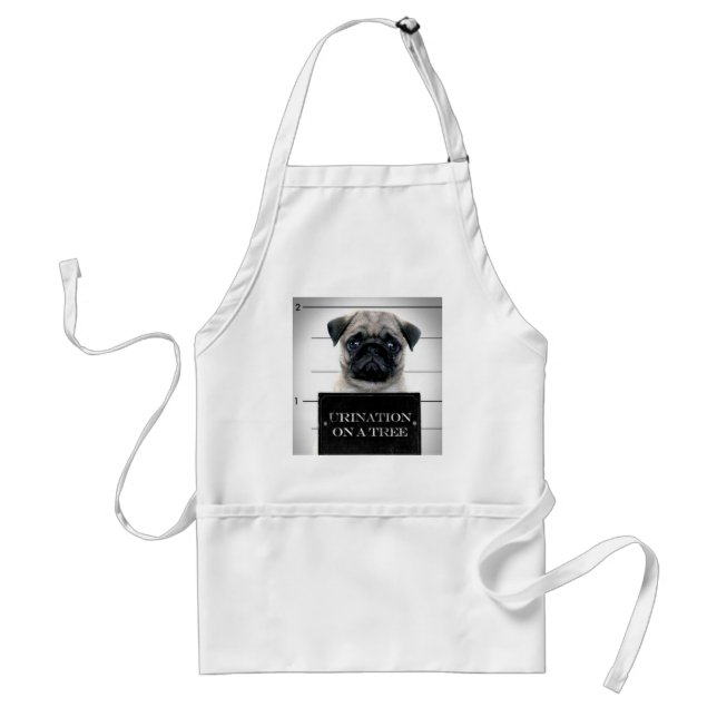 Pug Adult Apron (Front)