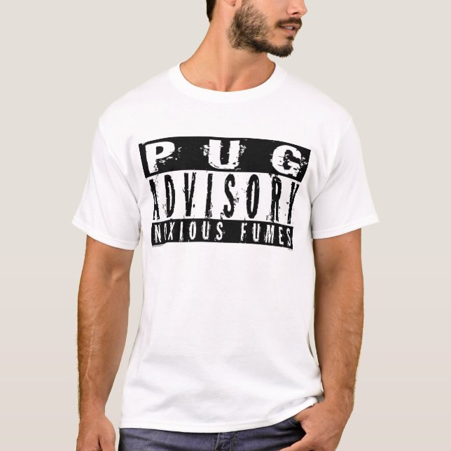 Pug Advisory Noxious Fumes T-Shirt (Front)