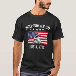 Pug America 4th of July 1776 Funny Dog Lover Dog M T-Shirt