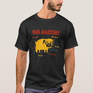 Pug Anatomy Dog  Costume Love Puppy T-Shirt