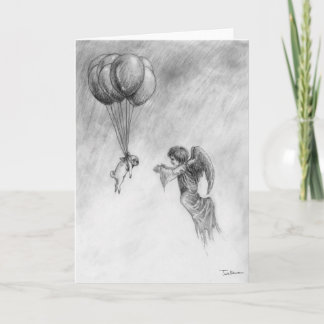 Pug and Angel Card