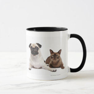 Pug and Burmese cat Mug