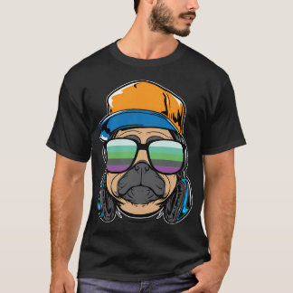 Pug and Dog lover funny hipster pug T-Shirt