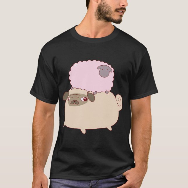 Pug and Little Sheep T-Shirt (Front)