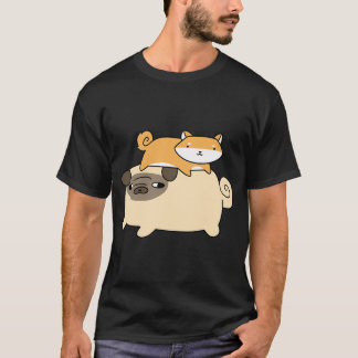 Pug and Little Shiba T-Shirt