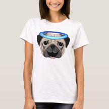 Pug Angel Emoji T-Shirt Angel Pug Emoji