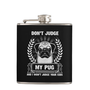 Pug Animal Hip Flask