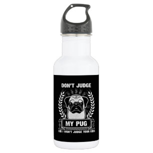 Pug Animal Water Bottle