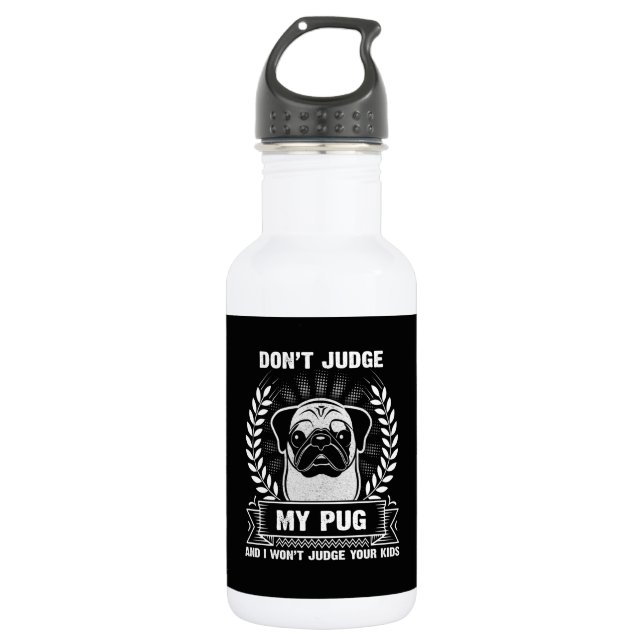 Pug Animal Water Bottle (Front)