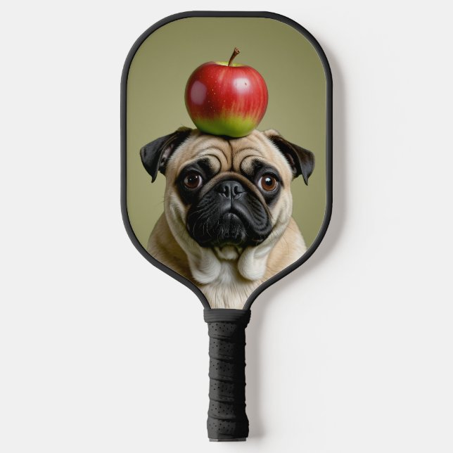 Pug Apple Pickleball Paddle (Front)