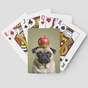 Pug Apple Poker Cards