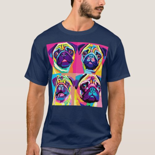 Pug Art Dog Lover Gifts T_Shirt