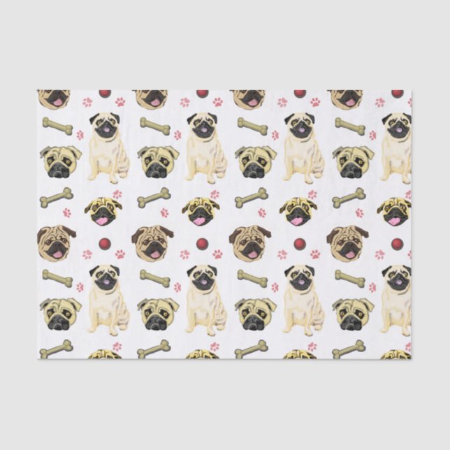 Pug Art Tissue Paper (Front)