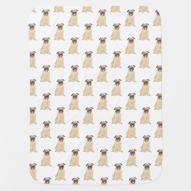 Pug Baby Blanket (Front)