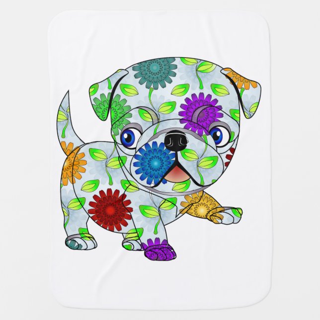 Pug Baby Blanket (Front)