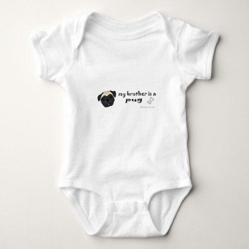 pug baby bodysuit