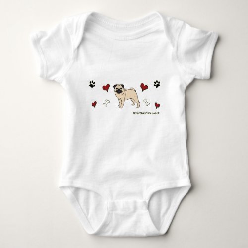 pug baby bodysuit