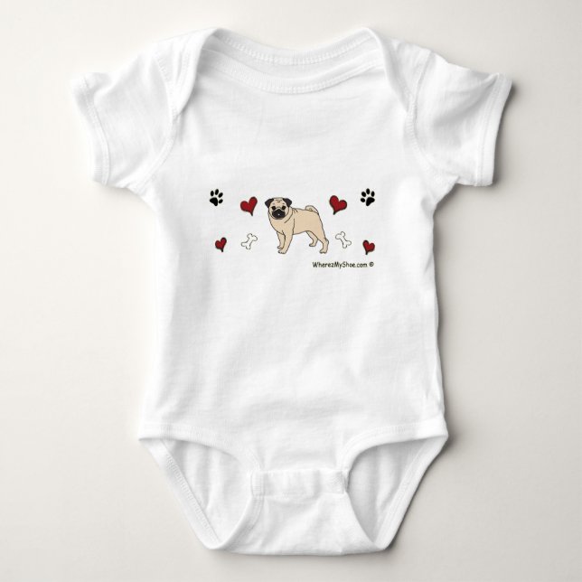 pug baby bodysuit (Front)
