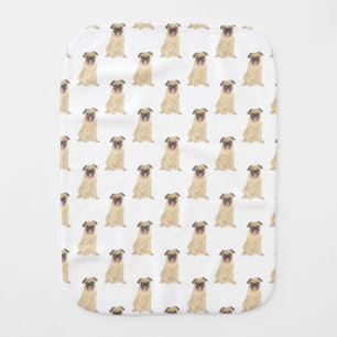 Pug Baby Burp Cloth