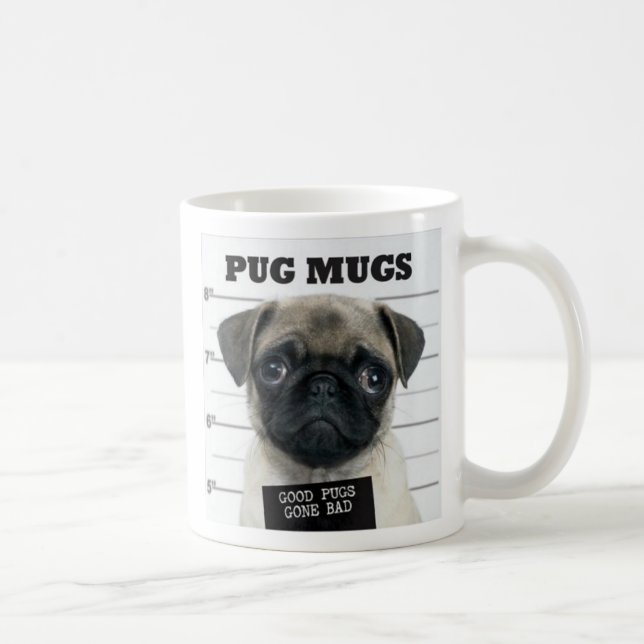 pug bad coffee mug (Right)