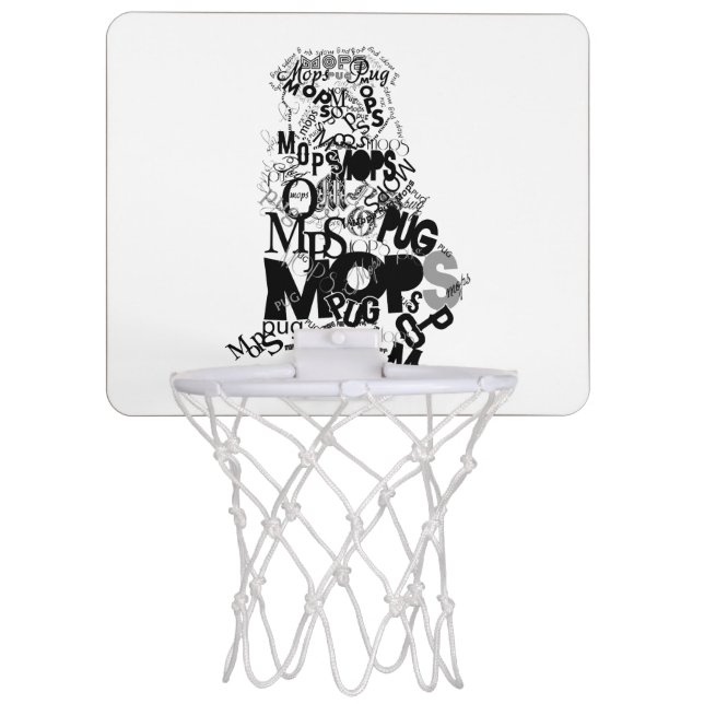 Pug Ball Mini Basketball Hoop (Front)