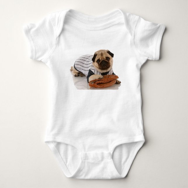 Pug Baseball T-Shirt (Front)