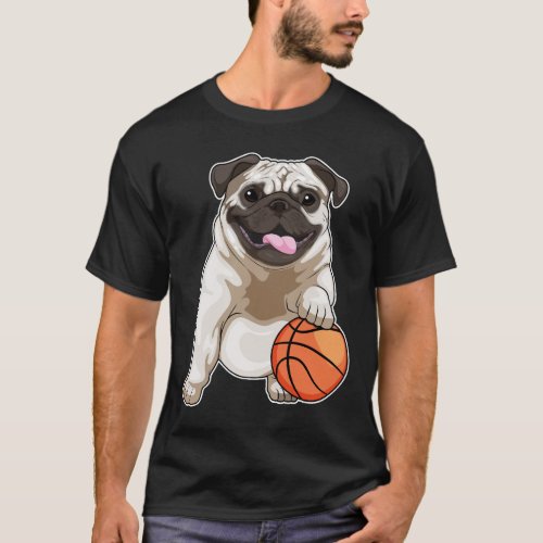 Pug Basketball player Basketball T_Shirt