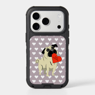 Pug be my Valentine iPhone 17 Pro Case