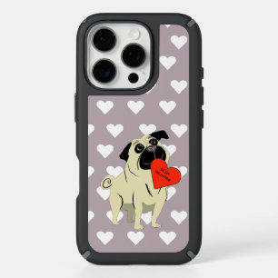 Pug be my Valentine iPhone 16 Pro Case