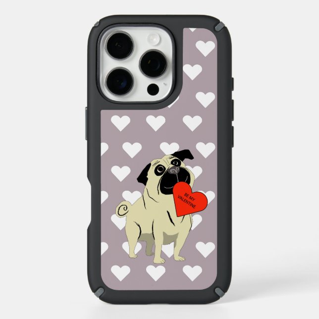 Pug be my Valentine Speck iPhone Case (Front)